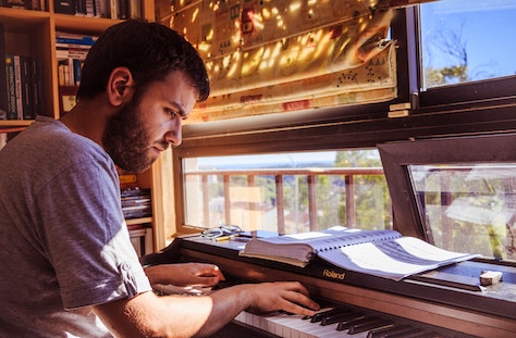 Male Pianist at Home